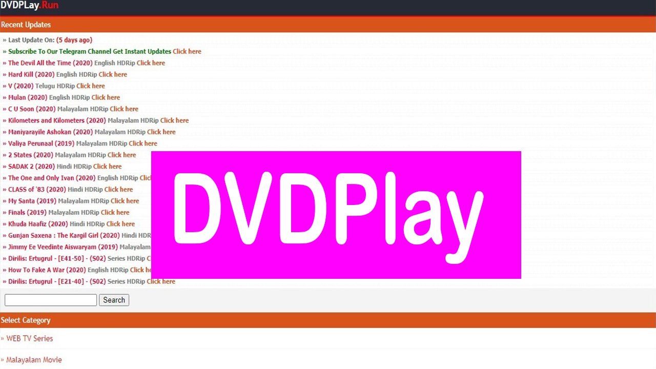 Dvdplay 2022 Malayalam, Tamil, Telugu Movies Download