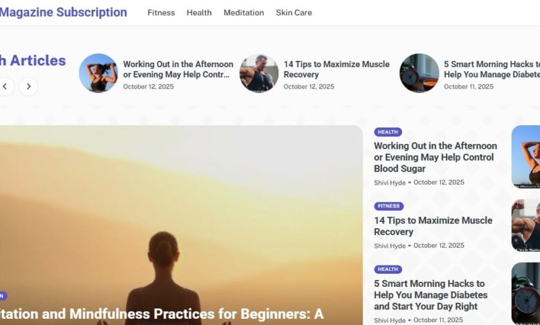 Health Magazine Subscription